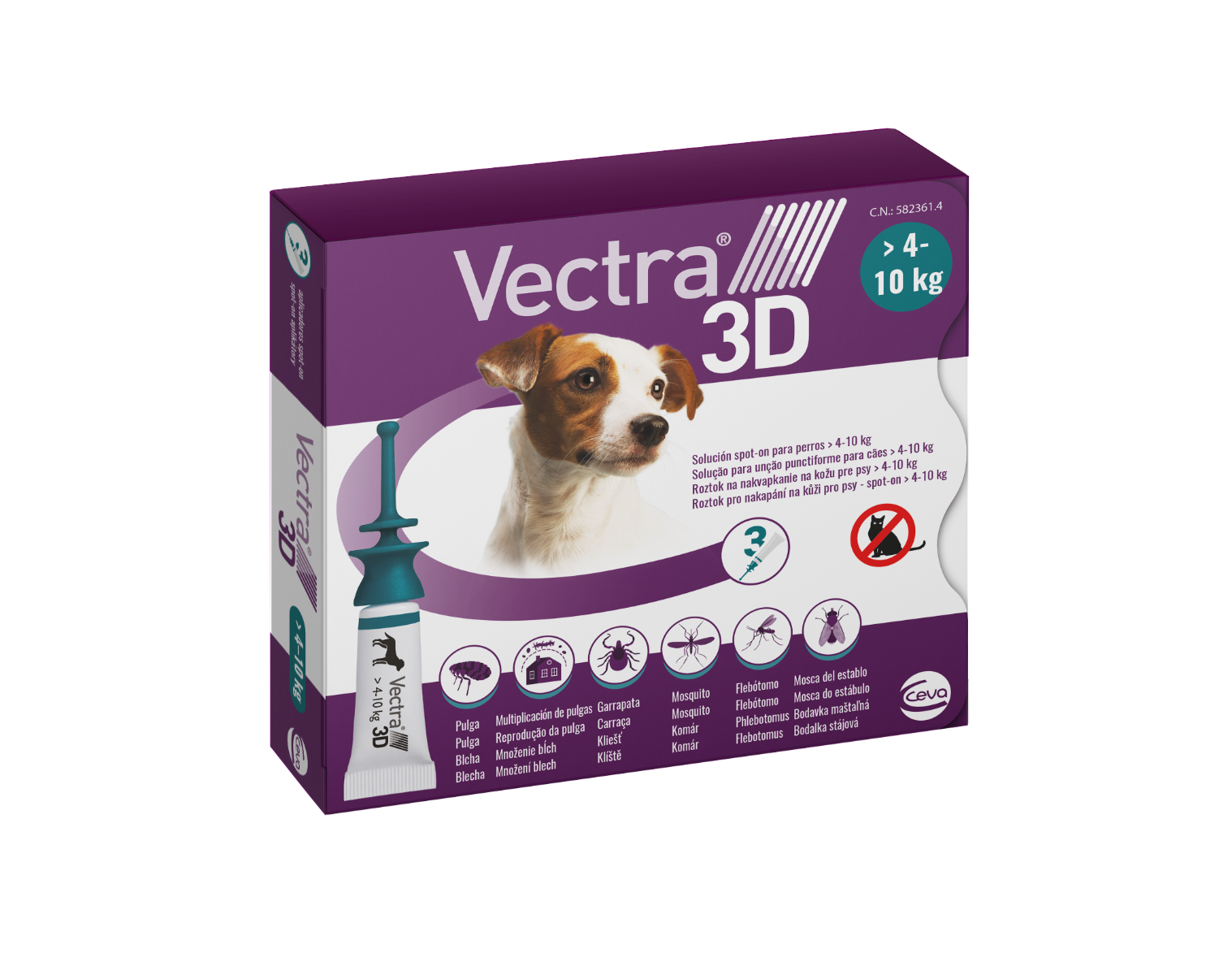 Vectra 3D spot-on pro psy S (4–10 kg) 3 pipety Vectra