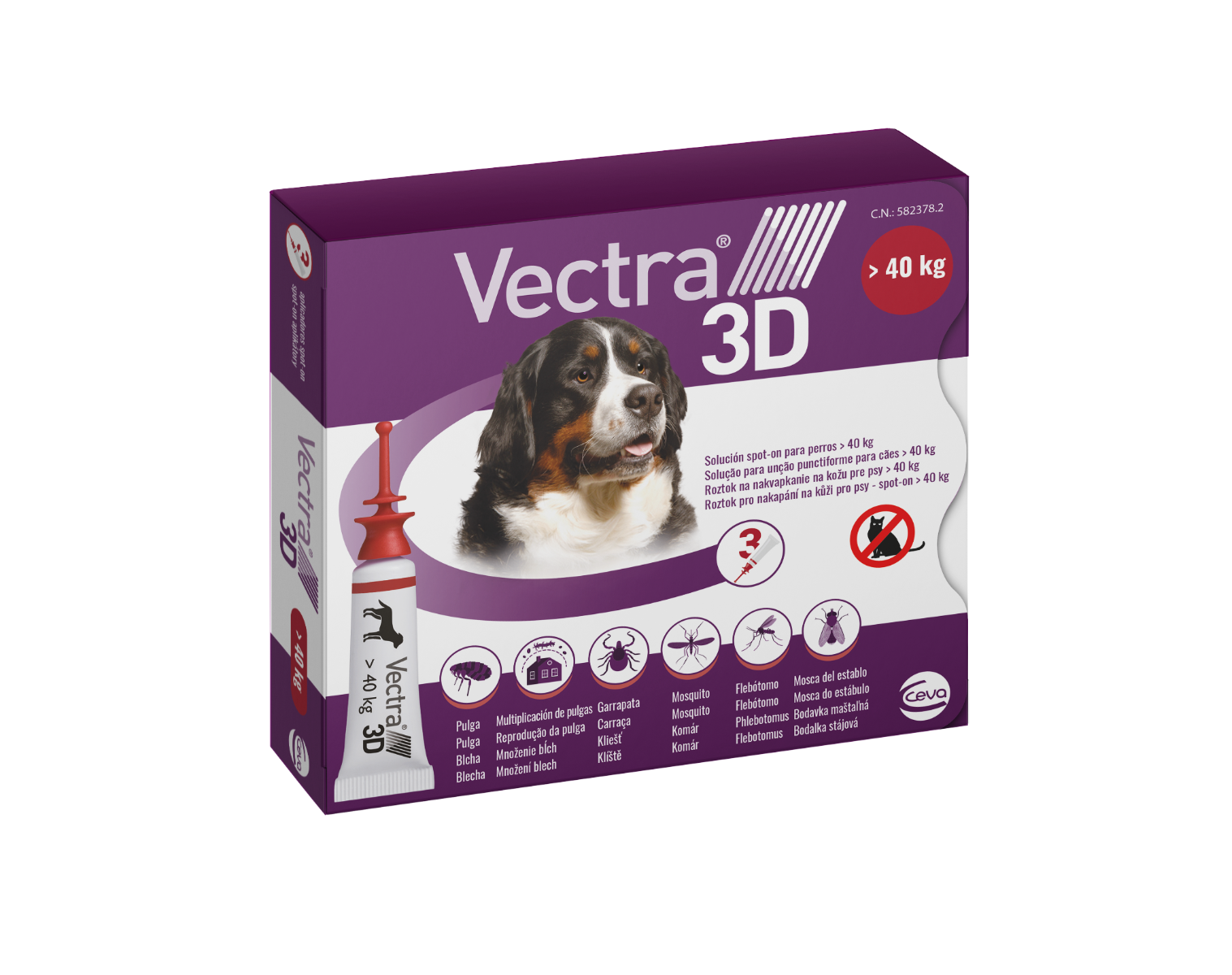 Vectra 3D spot-on pro psy XL (> 40 kg) 3 pipety Vectra