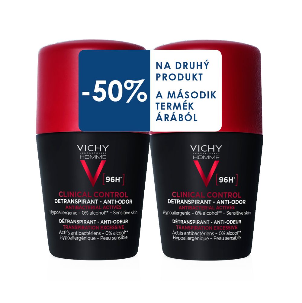 Vichy Homme 96H Detranspirant proti zápachu DUO 2x50 ml Vichy