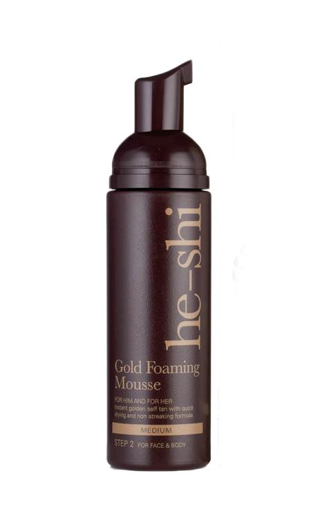 he-shi Gold Foaming Mousse samoopalovací pěna 150 ml he-shi