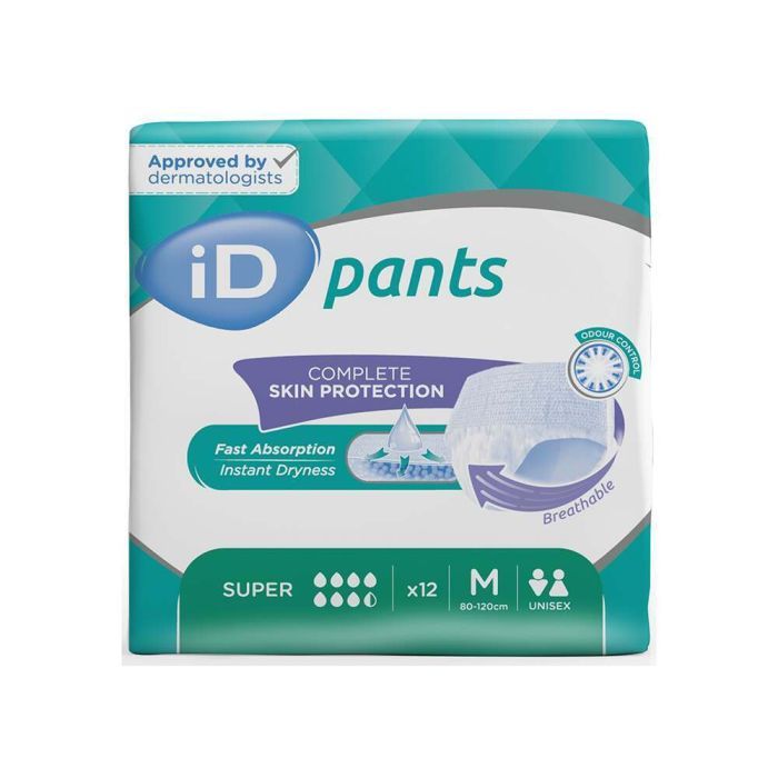 iD Pants Medium Super plenkové kalhotky navlékací 12 ks iD