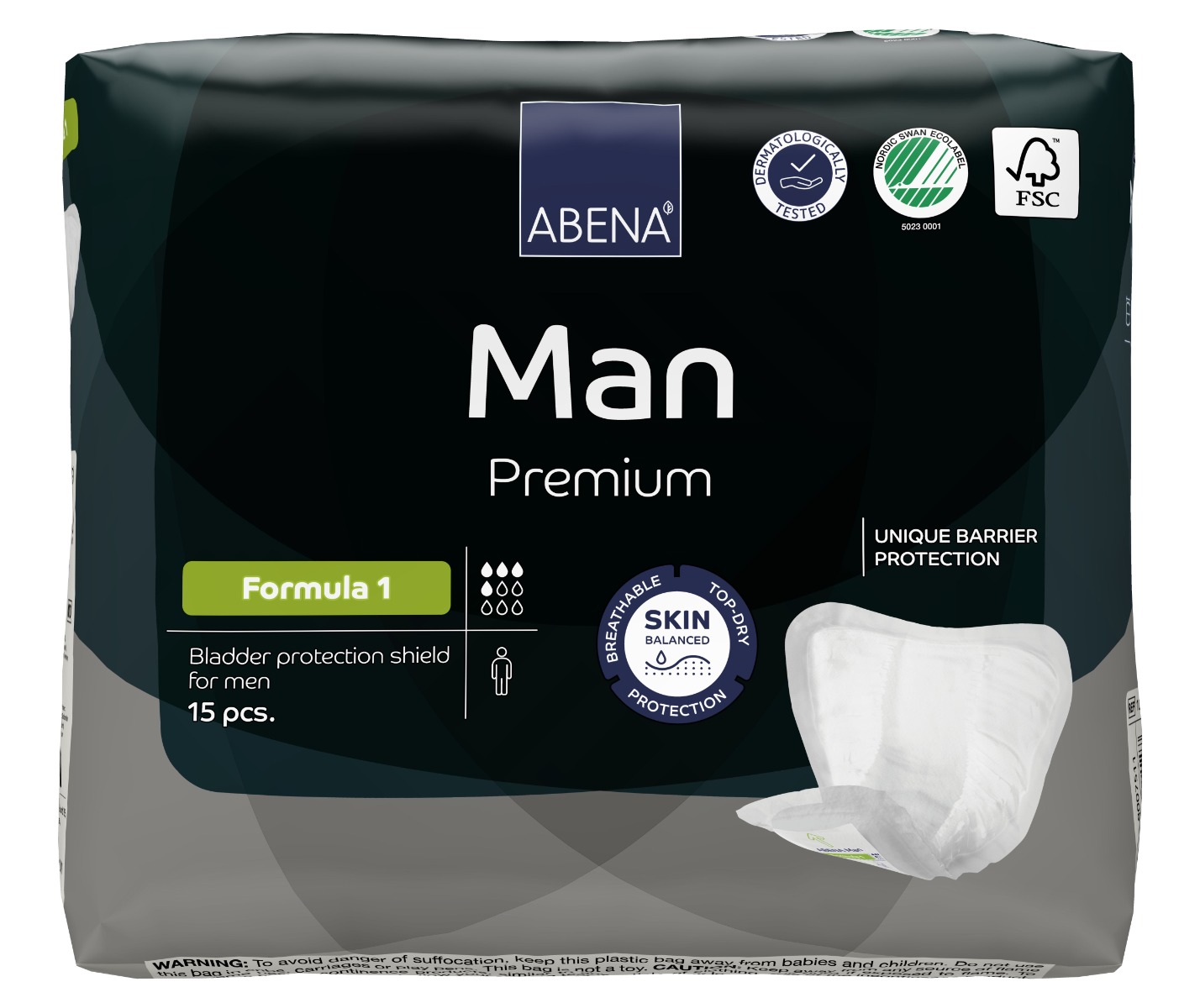 Abena Man Premium Formula 1 inkontinenční vložky pro muže 15 ks Abena