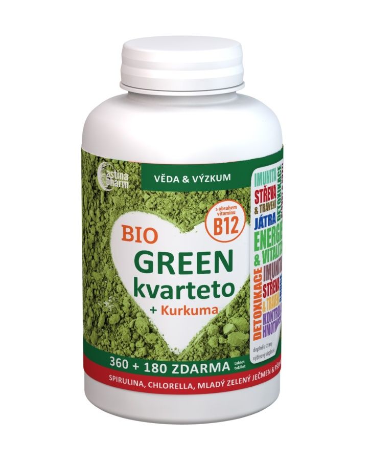 Astina BIO Green Kvarteto s kurkumou 360+180 tablet Astina