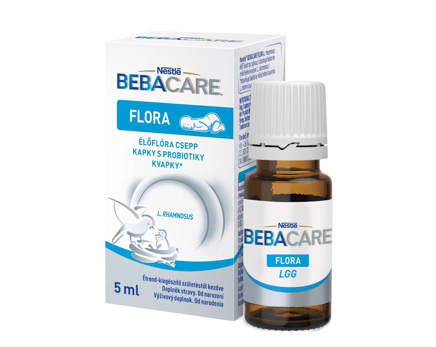 BEBACARE Flora kapky s probiotiky 5 ml BEBACARE