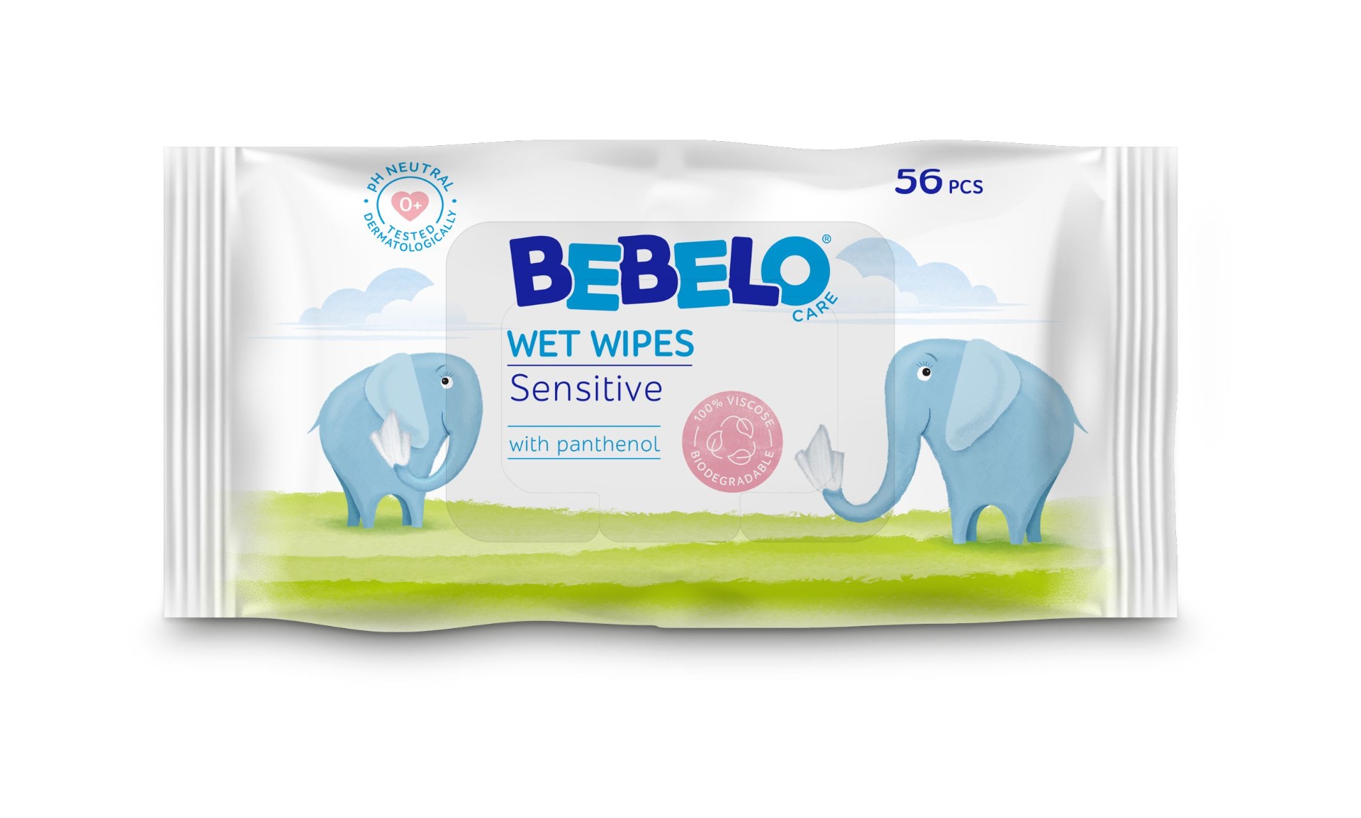 BEBELO Wet Wipes vlhčené ubrousky 56 ks BEBELO