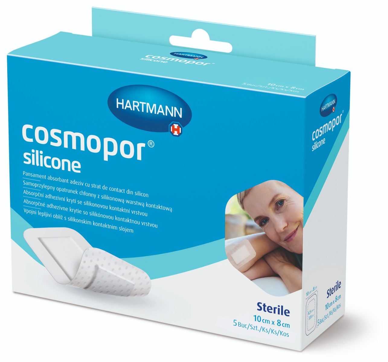 Cosmopor Silicone 10 x 8 cm 5 ks Cosmopor