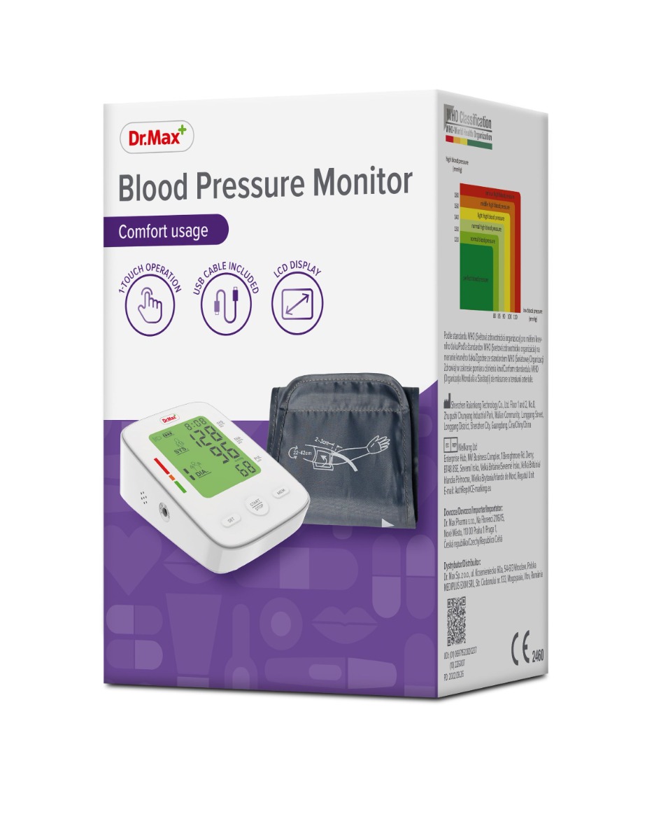Dr.Max Blood Pressure Monitor tlakoměr 1 ks Dr.Max