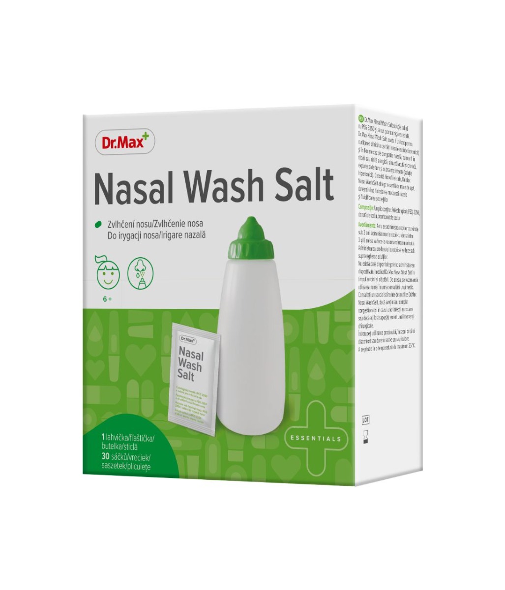 Dr.Max Nasal Wash Salt 1 lahvička + 30 sáčků Dr.Max
