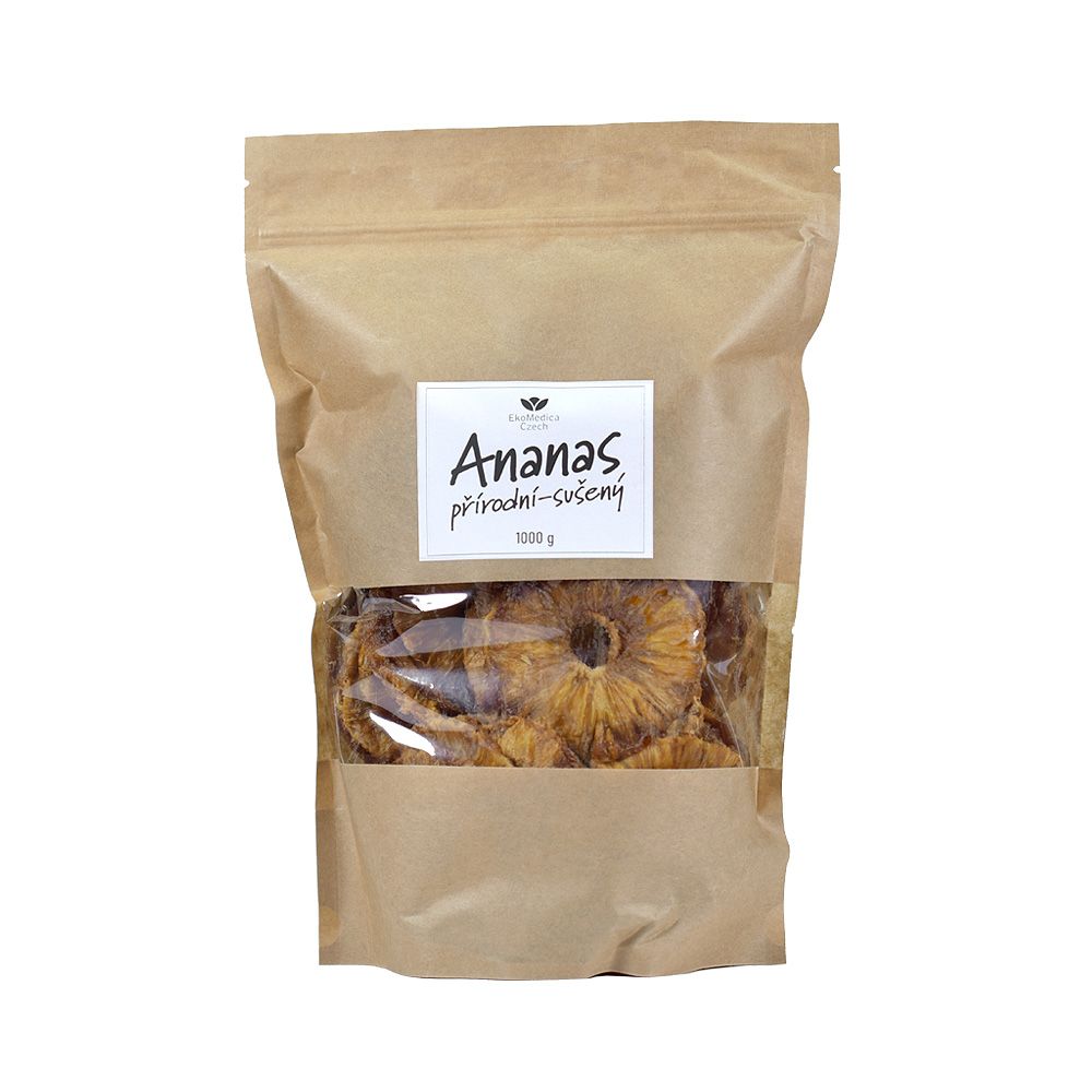Ekomedica Ananas sušený přírodní 1000 g Ekomedica