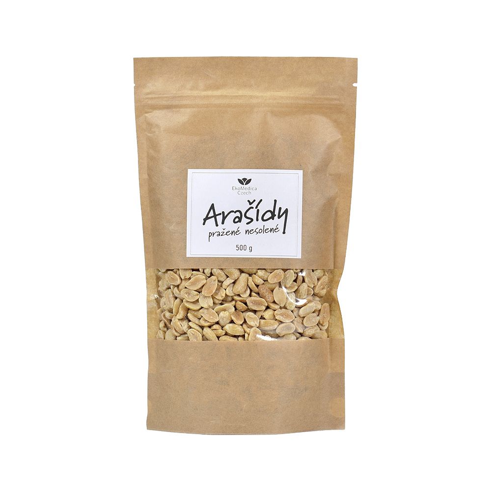 Ekomedica Arašídy pražené nesolené 500 g Ekomedica