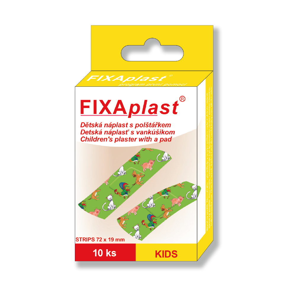 Fixaplast Kids strip dětská náplast dělená 72 x 19 mm 10 ks Fixaplast