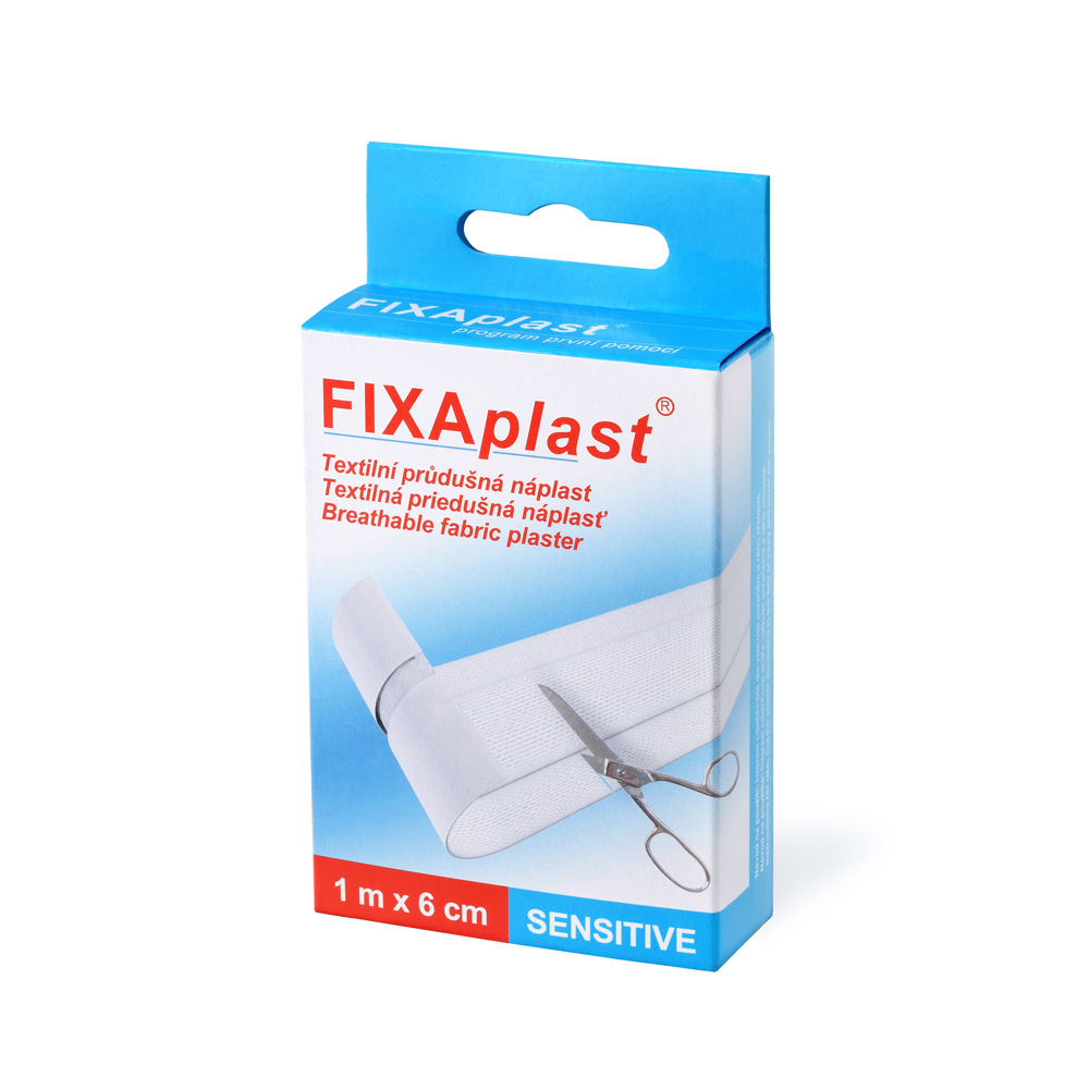 Fixaplast Sensitive 1 m x 6 cm náplast nedělená s polštářkem Fixaplast