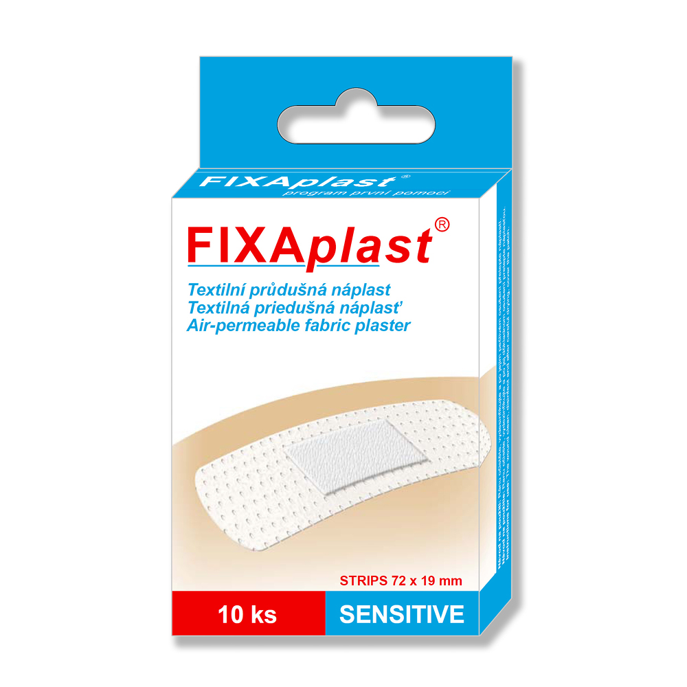 Fixaplast Sensitive strip 72 x 19 mm 10 ks Fixaplast