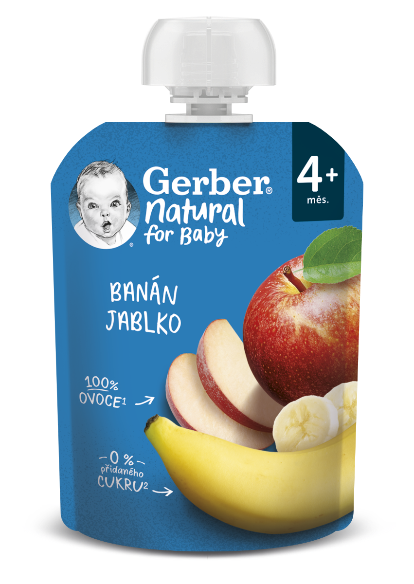 Gerber Natural for Baby Kapsička Banán/jablko 90 g Gerber