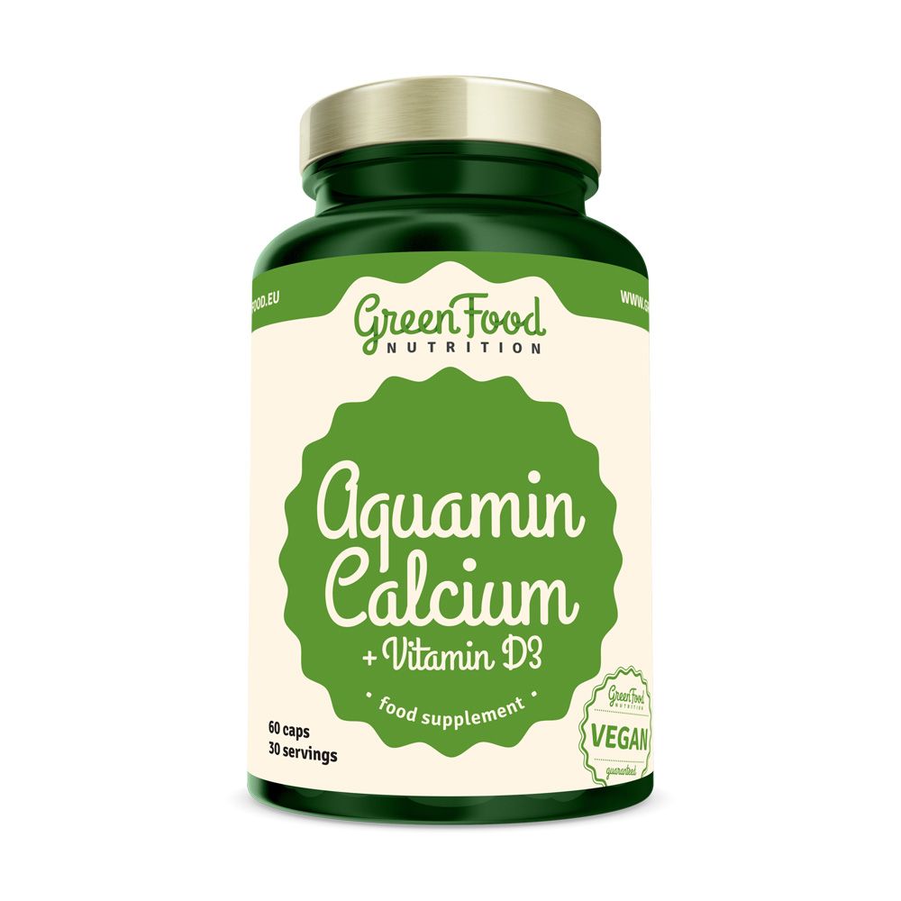 GreenFood Nutrition Aquamin Calcium + Vitamin D3 60 kapslí GreenFood Nutrition