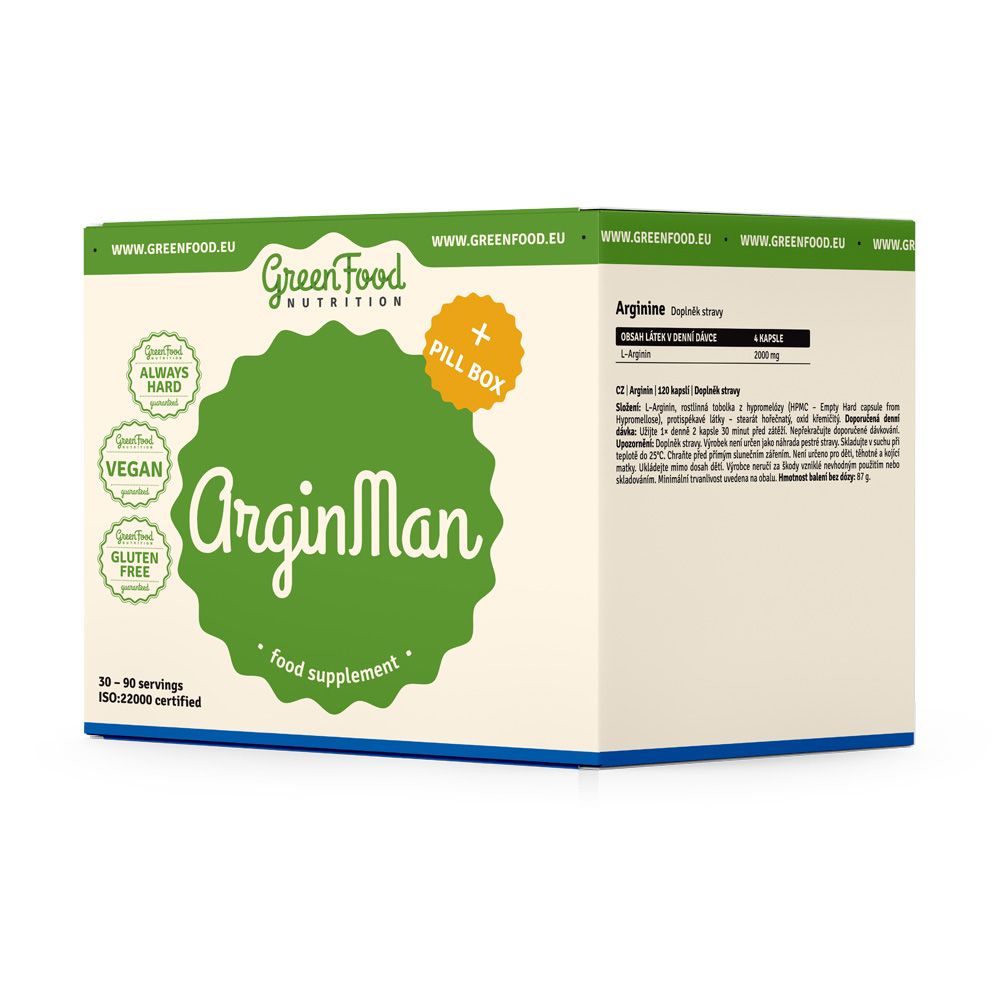 GreenFood Nutrition ArginMan + Pillbox GreenFood Nutrition
