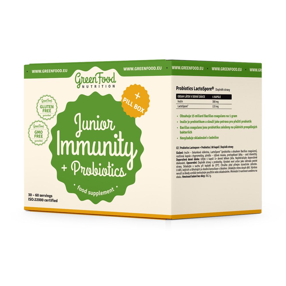 GreenFood Nutrition Junior Immunity & Probiotics + Pillbox GreenFood Nutrition