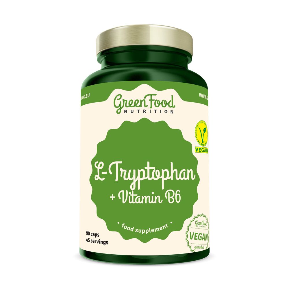 GreenFood Nutrition L-Tryptophan + Vitamin B6 90 kapslí GreenFood Nutrition