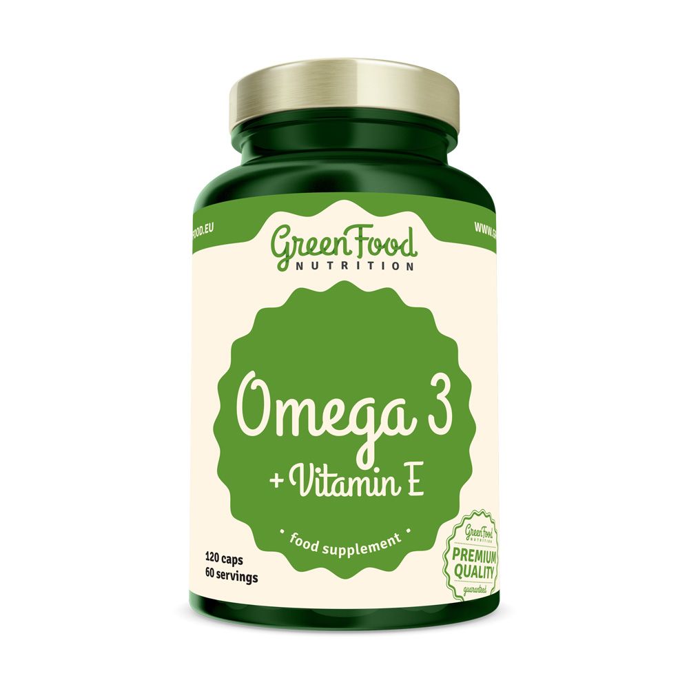GreenFood Nutrition Omega 3 + Vitamin E 120 kapslí GreenFood Nutrition