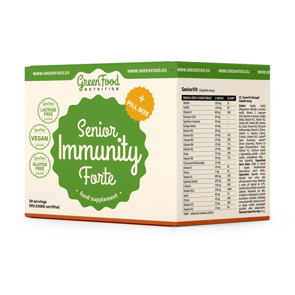 GreenFood Nutrition Senior Immunity Forte + Pillbox GreenFood Nutrition