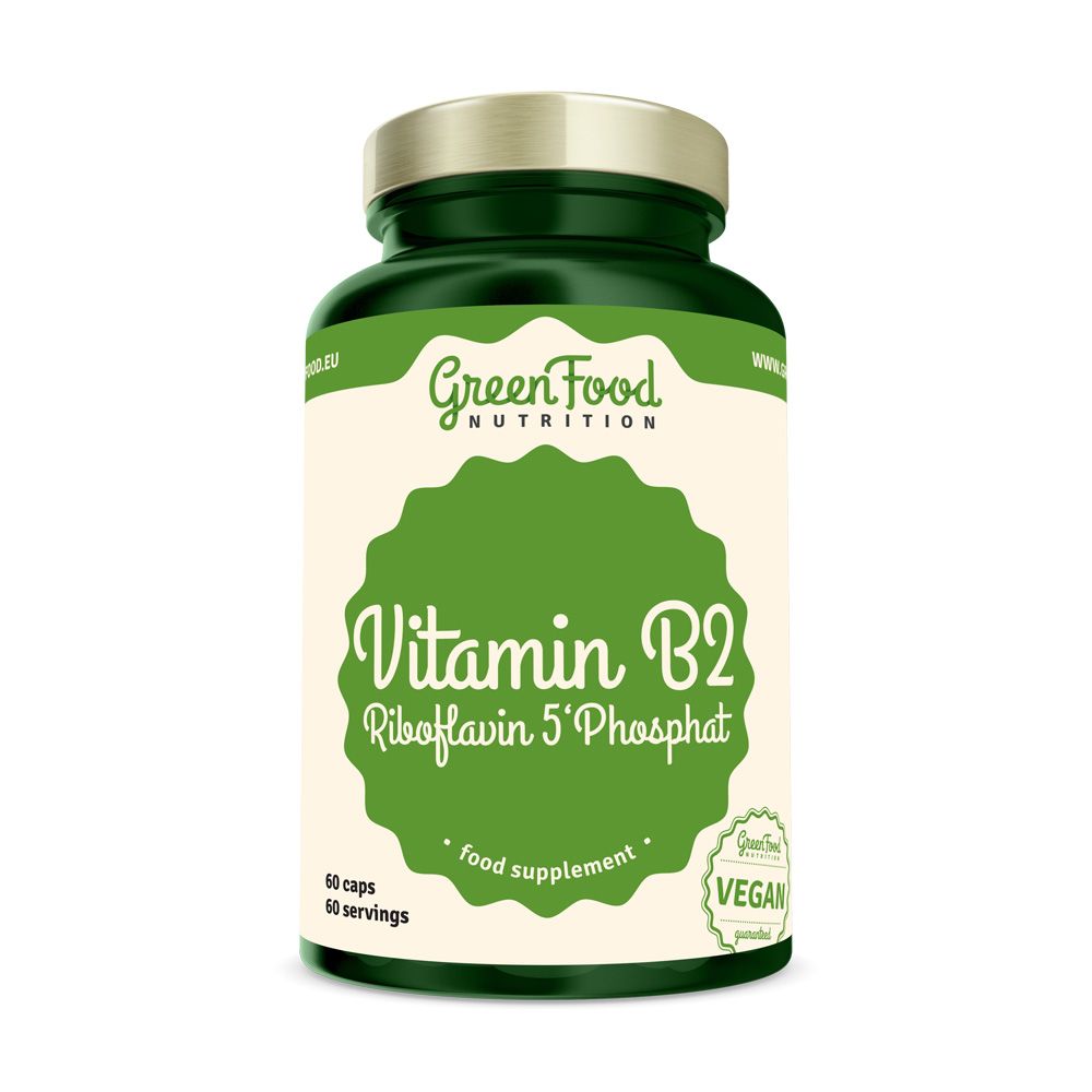 GreenFood Nutrition Vitamin B2 Riboflavin 5' Phosphat 60 kapslí GreenFood Nutrition