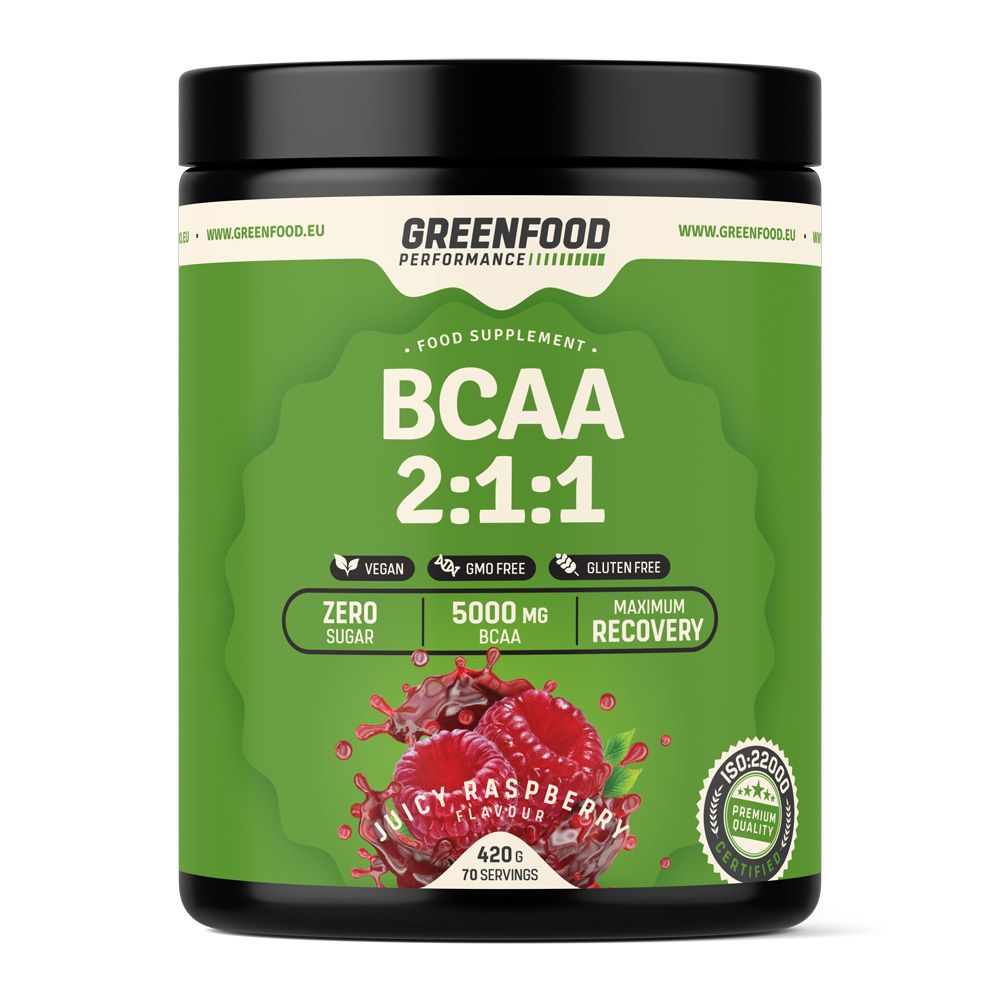 GreenFood Performance BCAA 2:1:1 Juicy malina 420 g GreenFood Performance