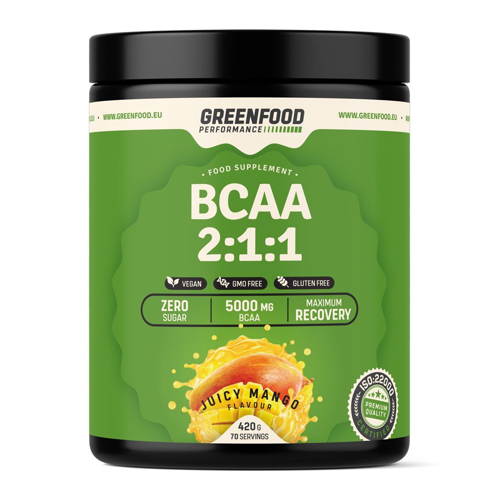 GreenFood Performance BCAA 2:1:1 Juicy mango 420 g GreenFood Performance