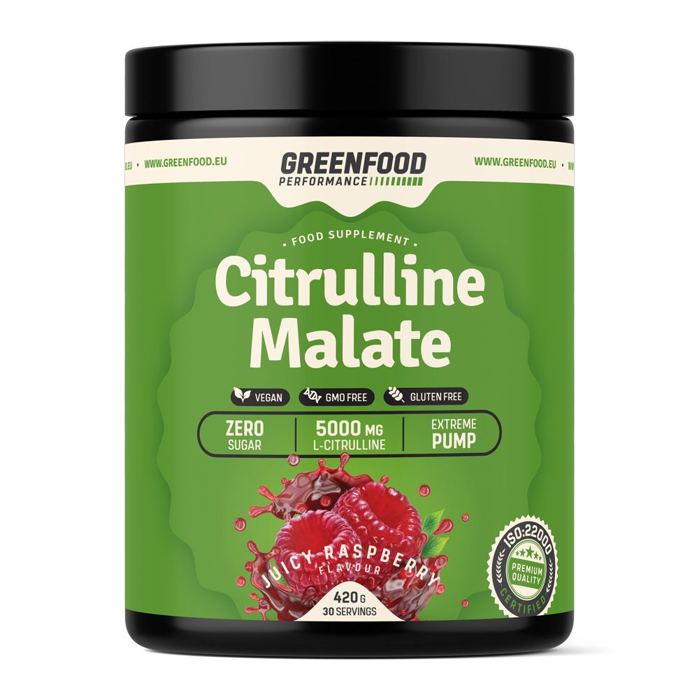 GreenFood Performance Citrulline Malate Juicy malina 420 g GreenFood Performance