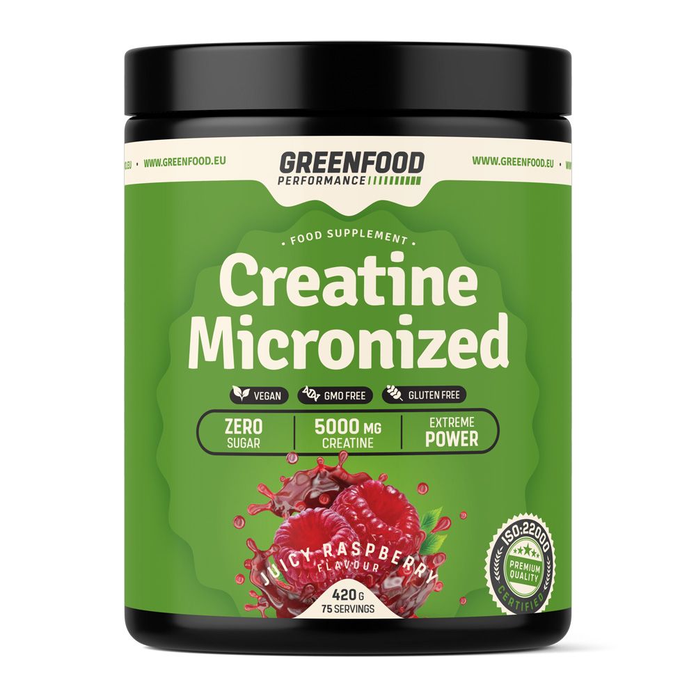 GreenFood Performance Creatine Juicy malina 420 g GreenFood Performance