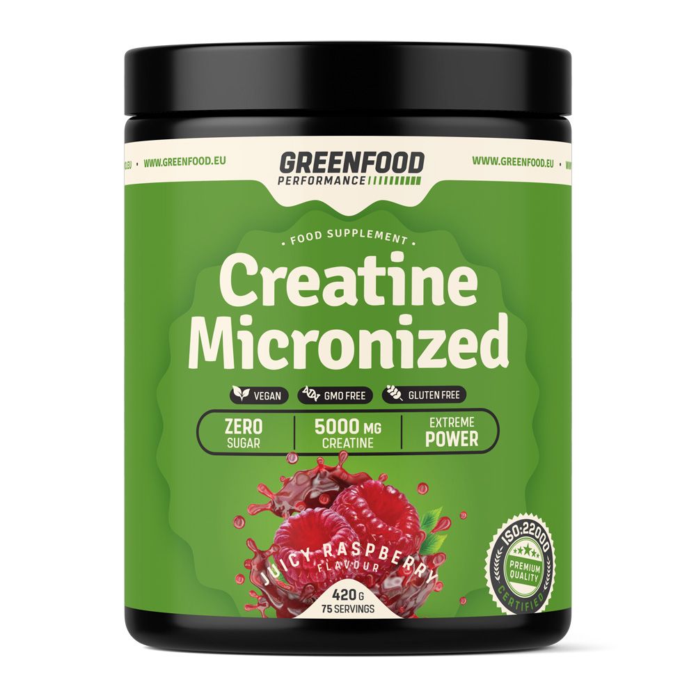 GreenFood Performance Creatine Juicy malina 420 g GreenFood Performance