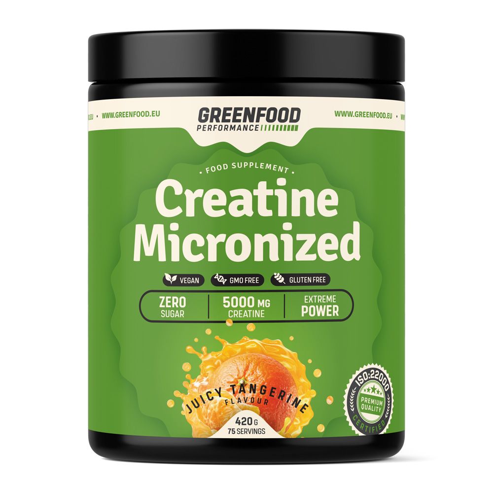 GreenFood Performance Creatine Juicy mandarinka 420 g GreenFood Performance