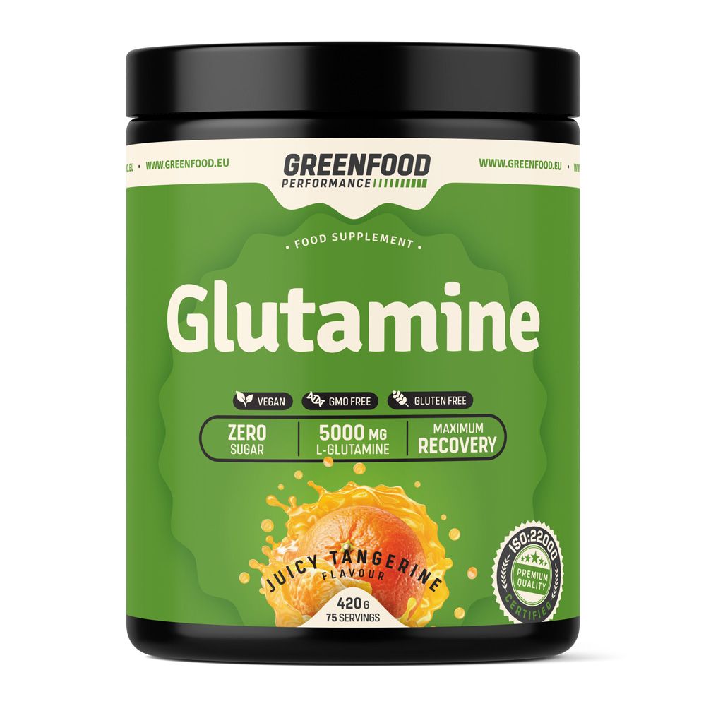 GreenFood Performance Glutamine Juicy mandarinka 420 g GreenFood Performance