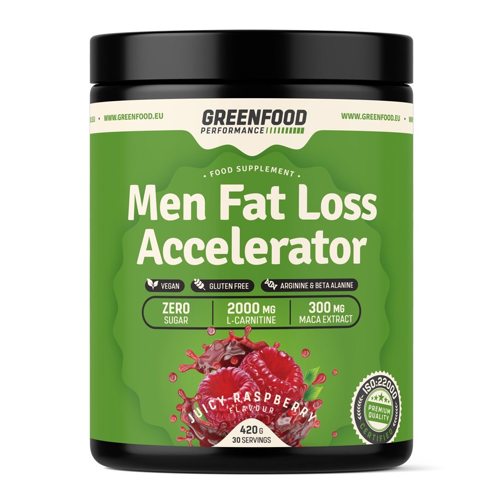 GreenFood Performance Men Fat Loss Accelerator Juicy malina 420 g GreenFood Performance
