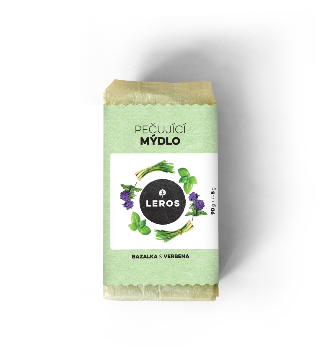 Leros Pečující mýdlo bazalka & verbena 90 g Leros