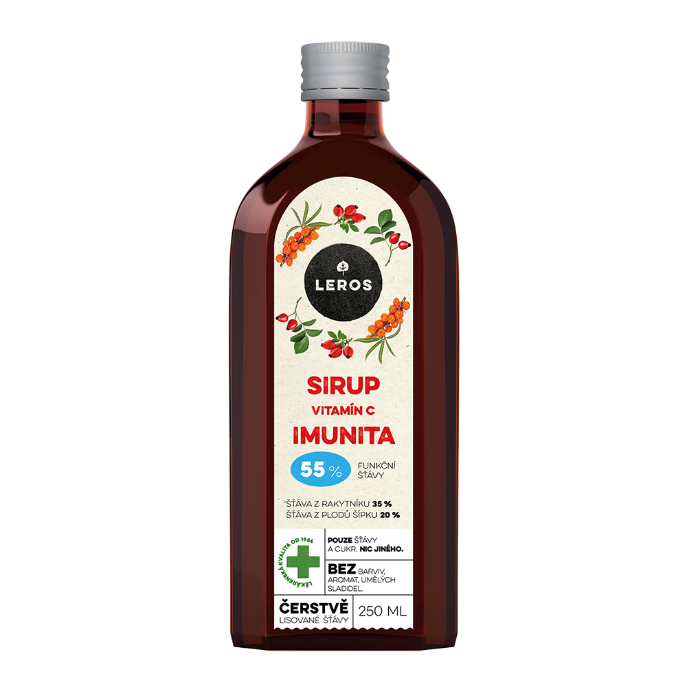 Leros Sirup Vitamín C imunita 250 ml Leros