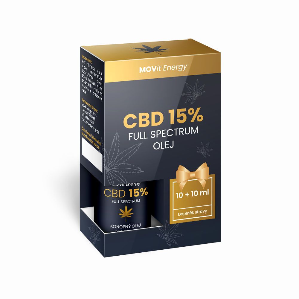 MOVit Energy CBD 15% Full Spectrum konopný olej dárkové balení 2x10 ml MOVit Energy