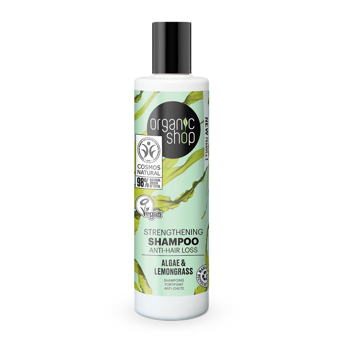 Organic Shop Posilující šampon proti vypadávání vlasů Řasy a citronová tráva 280 ml Organic Shop