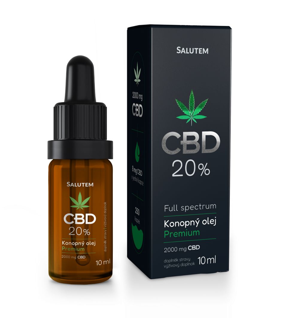 Salutem CBD 20% konopný olej Premium 10 ml Salutem