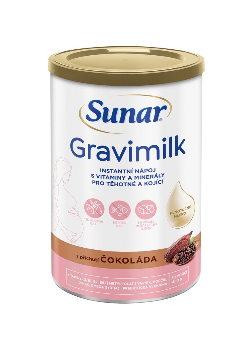 Sunar Gravimilk s příchutí čokoláda 450 g Sunar Gravimilk