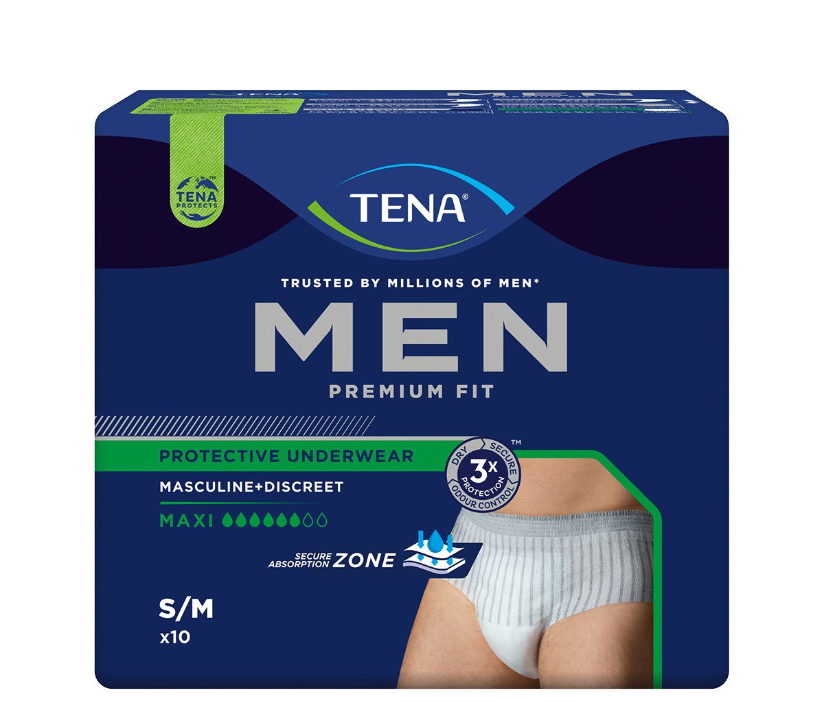 Tena Men Protective Underwear Maxi S/M inkontinenční kalhotky 10 ks Tena