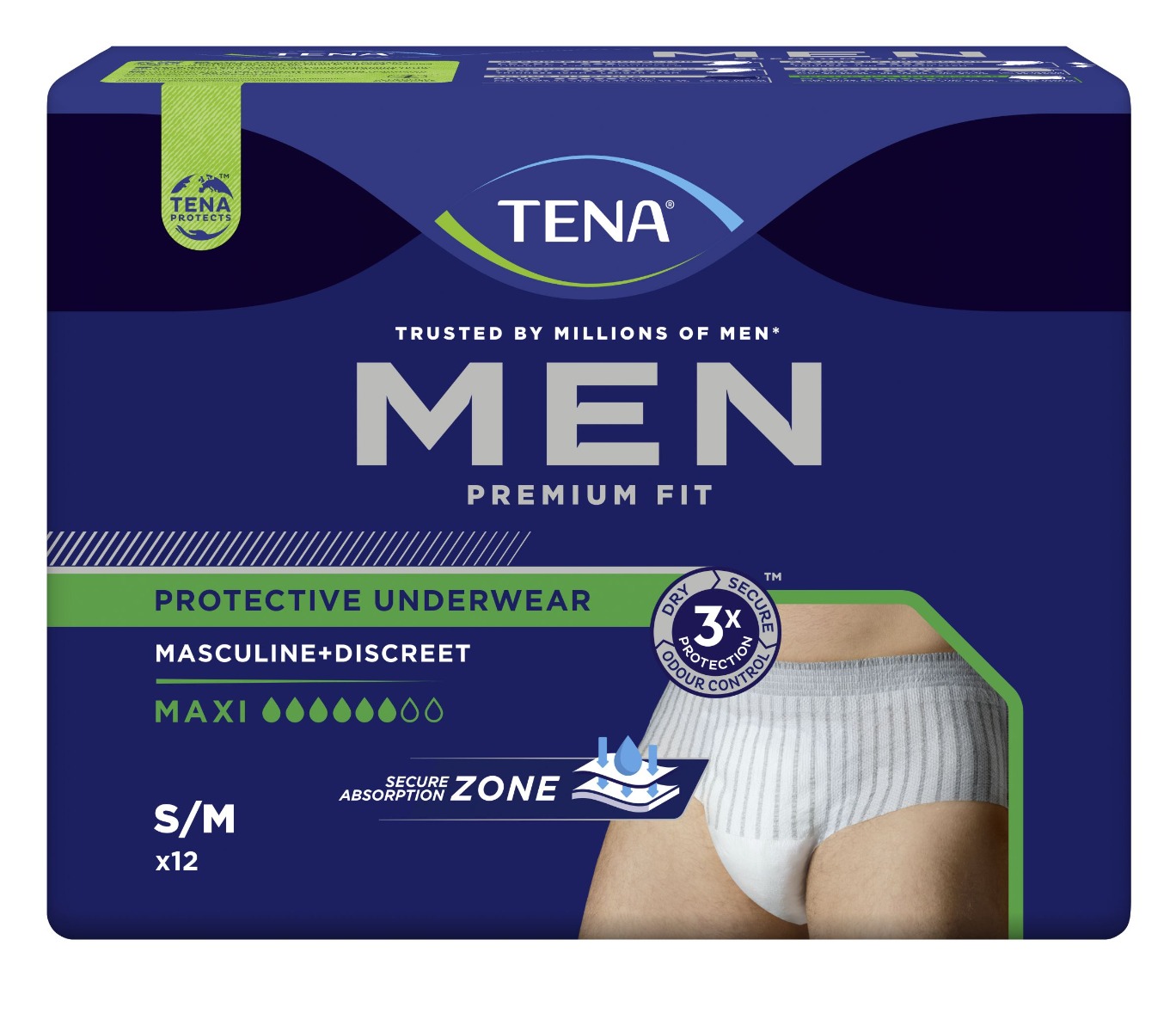 Tena Men Protective Underwear Maxi S/M inkontinenční kalhotky 12 ks Tena