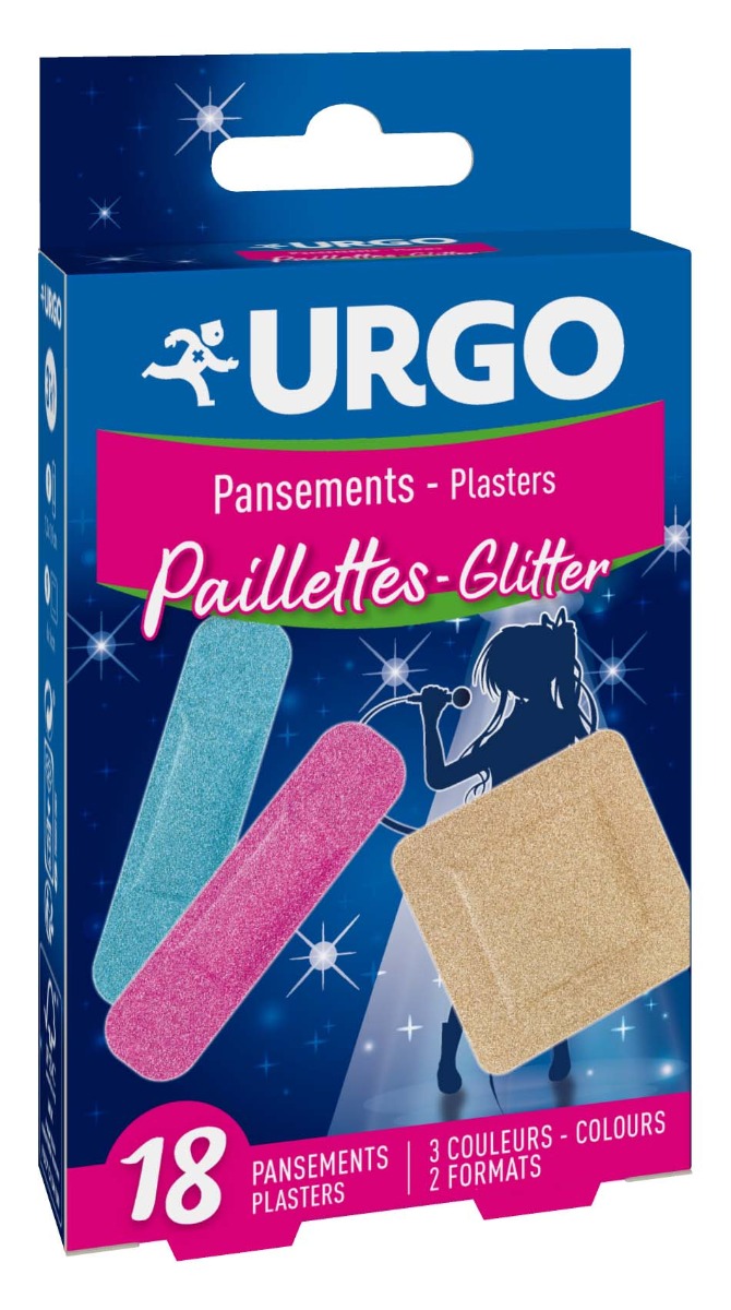 Urgo GLITTER třpytivé dětské náplasti 18 ks Urgo