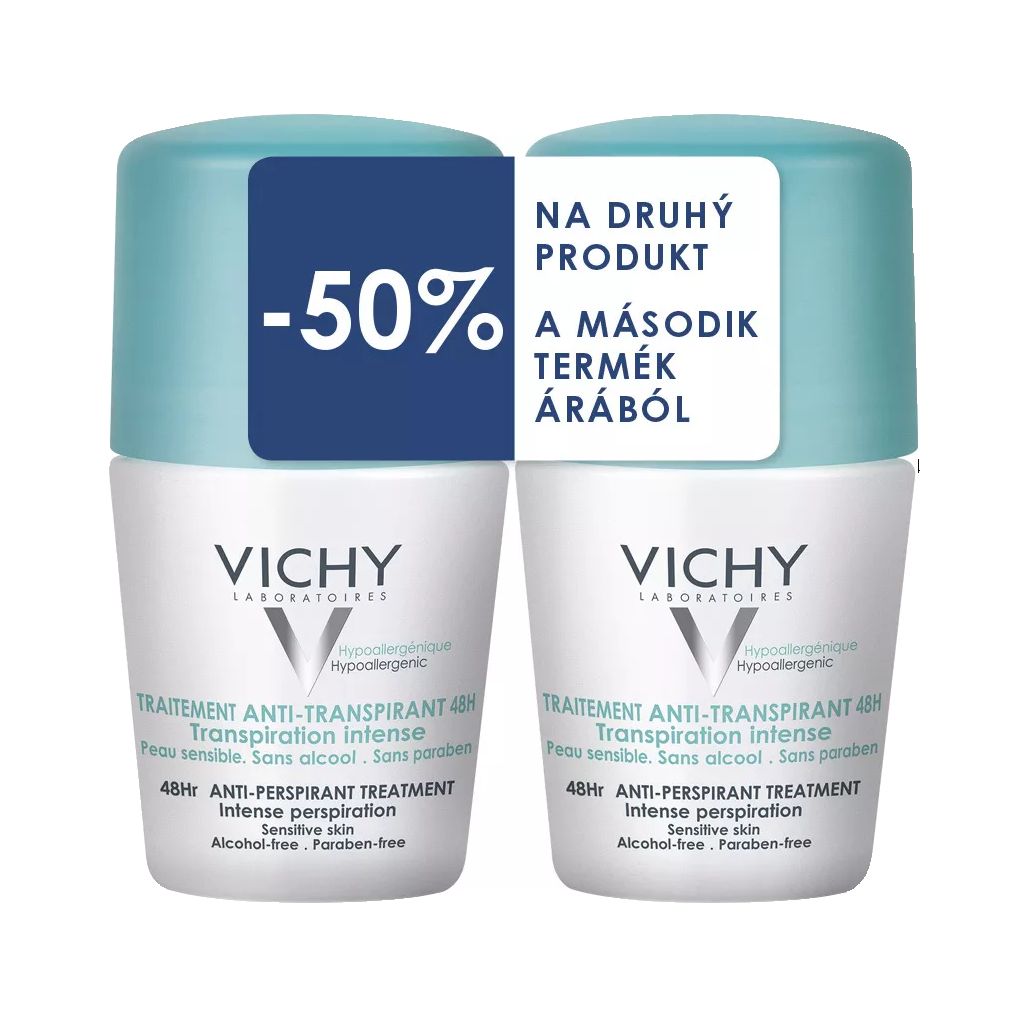 Vichy Deo antitranspirant proti nadměrnému pocení roll-on DUO 2x50 ml Vichy