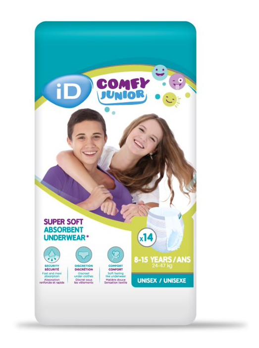 iD Comfy Junior Pants 8–15 let plenkové kalhotky 14 ks iD