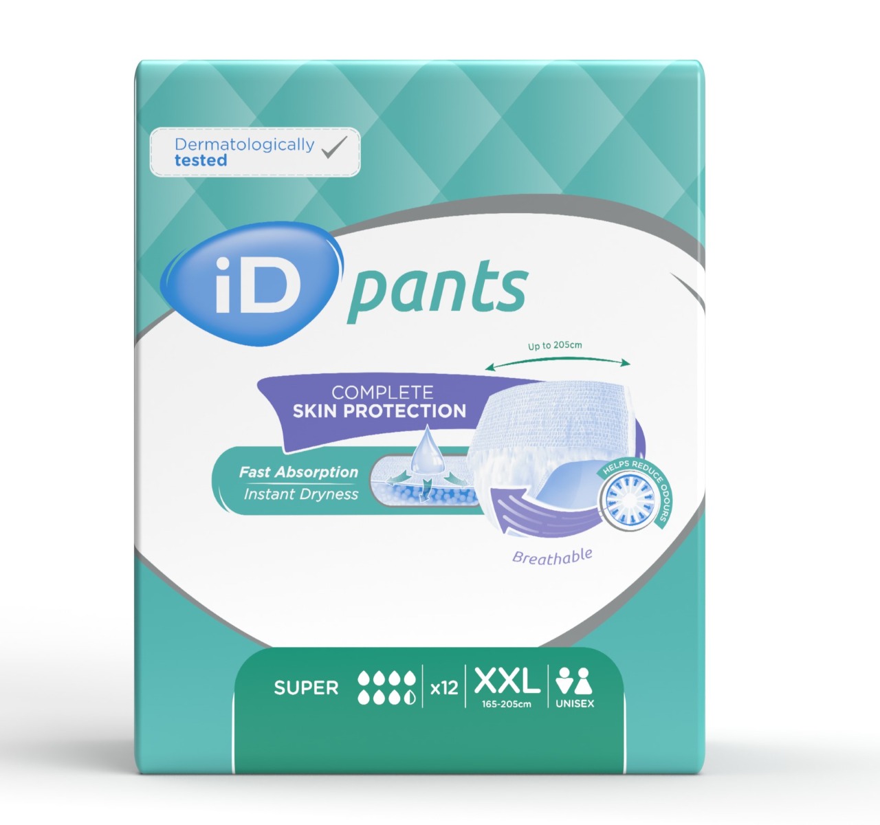 iD Pants Bariatric XXL Super plenkové kalhotky navlékací 12 ks iD