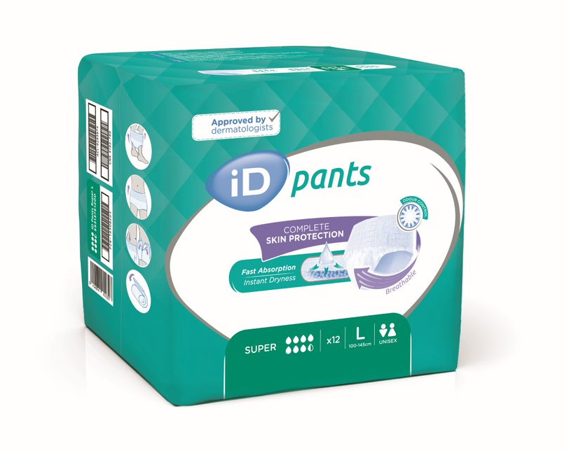 iD Pants Large Super plenkové kalhotky navlékací 12 ks iD