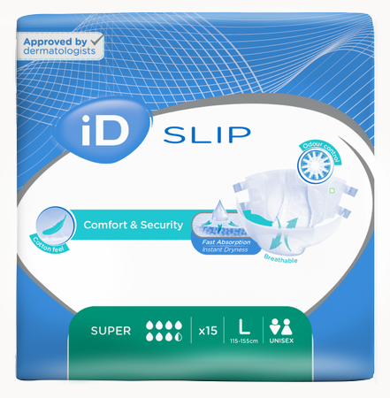 iD Slip Large Super plenkové kalhotky s lepítky 15 ks iD