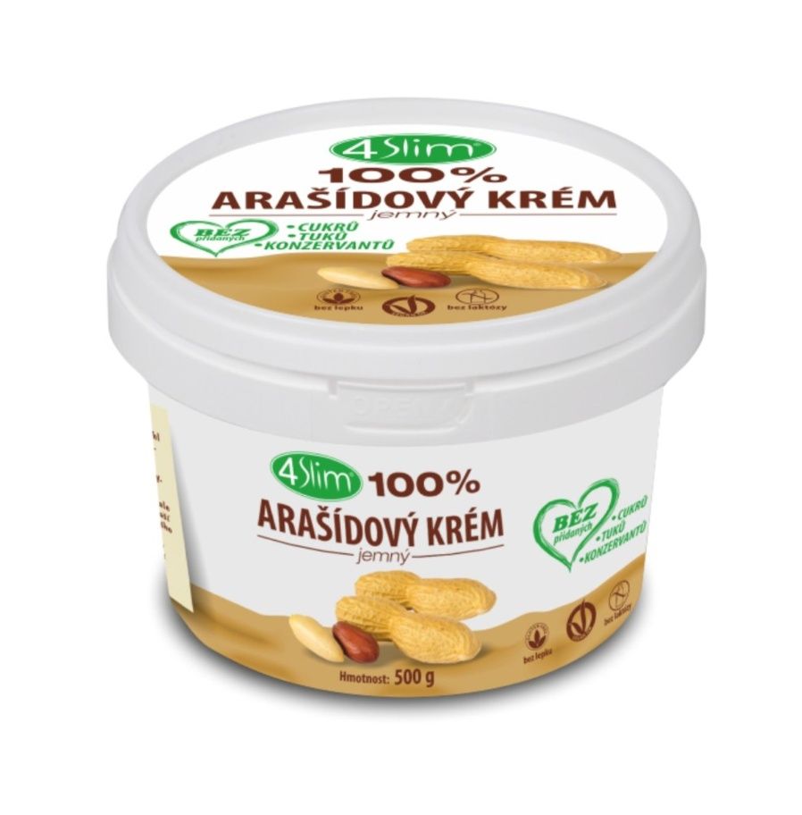 4Slim 100% Arašídový krém jemný 500 g 4Slim