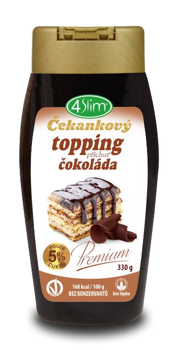 4Slim Čekankový topping čokoláda Premium 330 g 4Slim