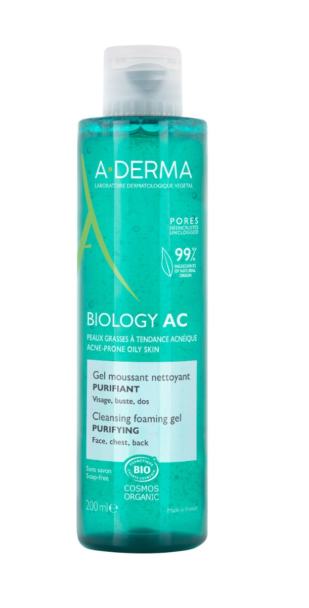 A-Derma BIOLOGY AC Čisticí pěnivý gel 200 ml A-Derma